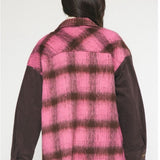 Fuzzy Pink/Brn Shacket