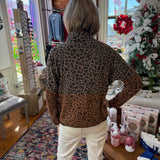 Half Zip Cheetah Print Sweater