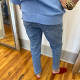 5 Pocket Jean with Double Row Fringe