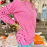 Crew-Neck Sweater with Side Bows