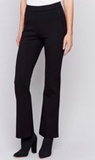 Solid Black Flare Leg Pants