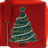 Christmas Tree Beaded Purse